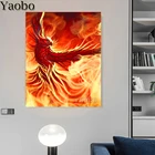 Алмазная 5D живопись, огненный Феникс, абстрактная картина с полным заполнением, квадратная птица Стразы, алмазная вышивка, Декор, Новинка