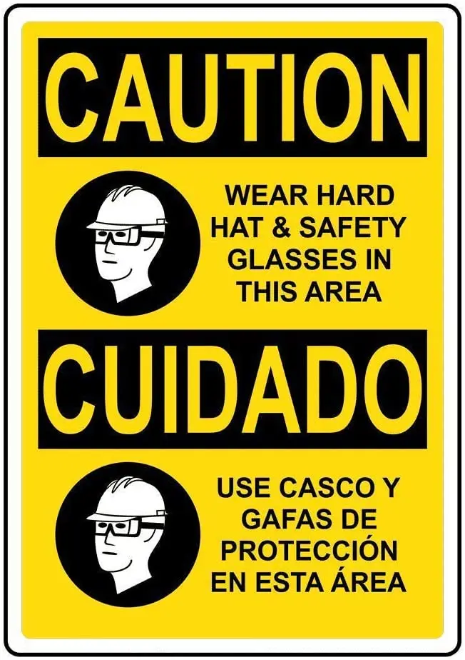 

Металлическая Оловянная вывеска, Настенный декор, мужская пещера, брусок 12x8 дюймов, осторожно Носите жесткую шляпу и защитные очки в этой об...