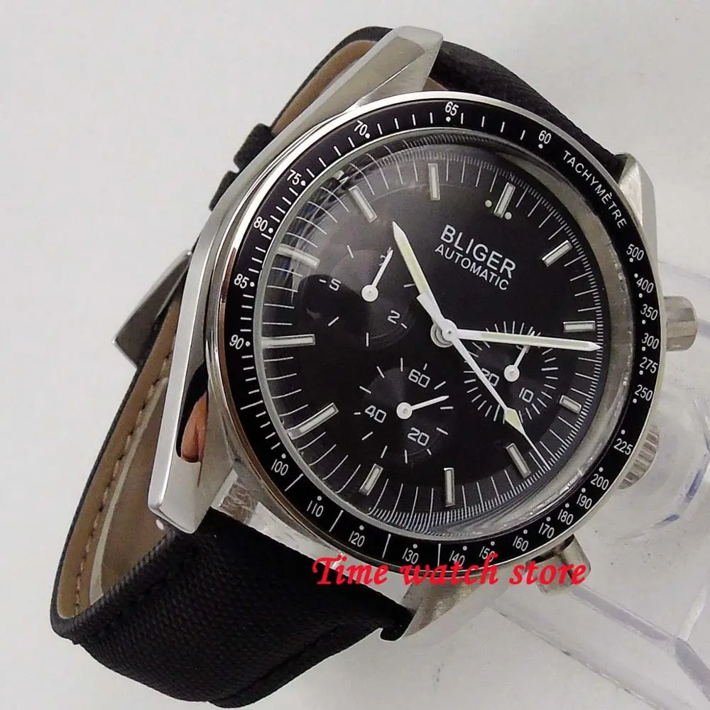 Часы наручные Bliger мужские с циферблатом роскошные многофункциональные