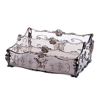 Косметическая коробка для хранения цветок резьба рабочего стола комод