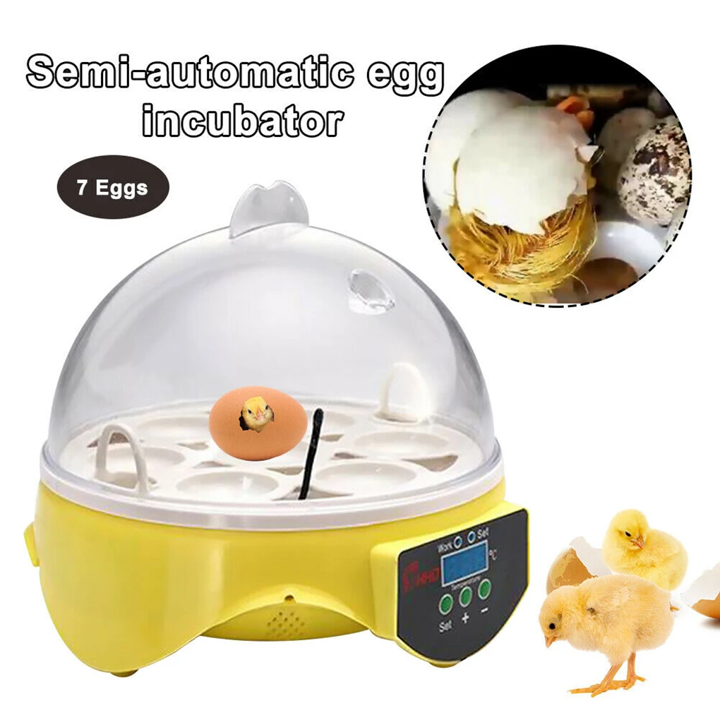 

Инкубатор для 7 яиц, автоматический аппарат для курицы, утки, ПИД, контроль температуры, вилка US/UK/EU/AU