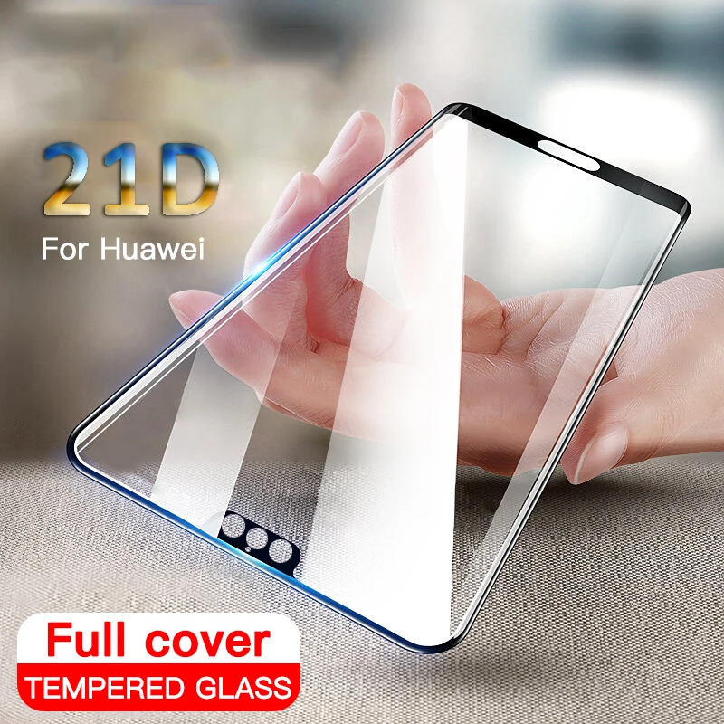 21D полное покрытие из закаленного стекла для huawei P20 Pro P10 Lite Plus Защита экрана Honor 10