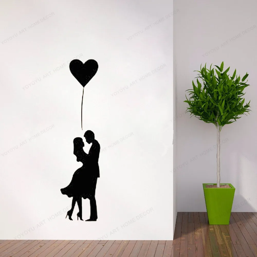 

Heart Balloon Love Man And Woman Vinyl Wall Decal StickersHJ158