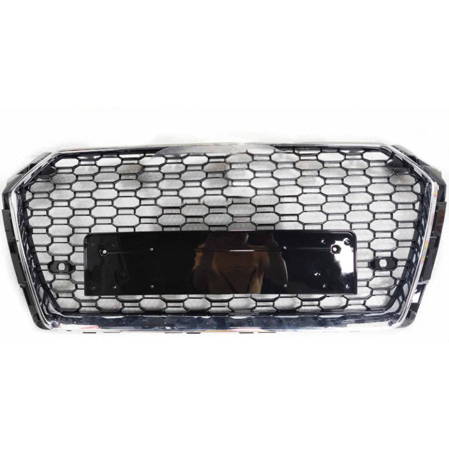 

Для RS4 стиль Передняя Спортивная Шестигранная сетчатая сотовая бленда гриль черный + хром для Audi A4/S4 B9 2017-2019 автомобильные аксессуары