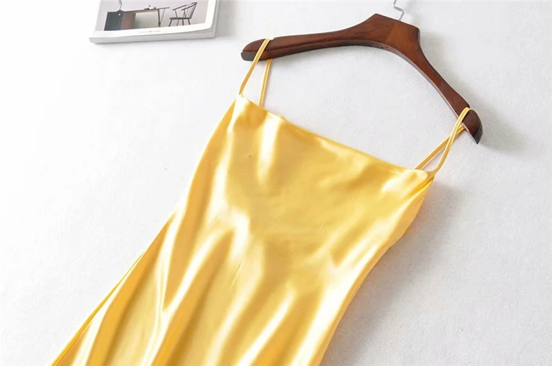 Vintage chic women sleeveless beach strapless mini dresses Ladies Summer satin happie dress vestidos