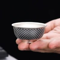 rivet silver cup silver tea cup 999 sterling silver kung fu tea set master cup single wine cup silverware weight 46g