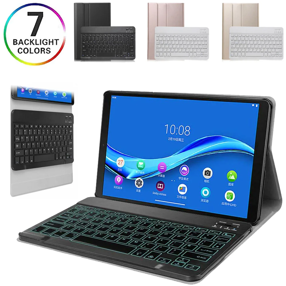

Беспроводная клавиатура для планшета Lenovo Tab M10 FHD Plus TB-X606F X606X 10,3 дюйма, Bluetooth-клавиатура с подсветкой для Tab M10 FHD Plus