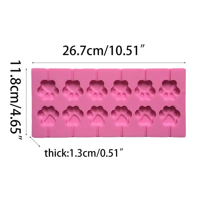 12 полость DIY кошачий коготь Форма 3D Силиконовый леденец Конфеты Шоколад клейкий