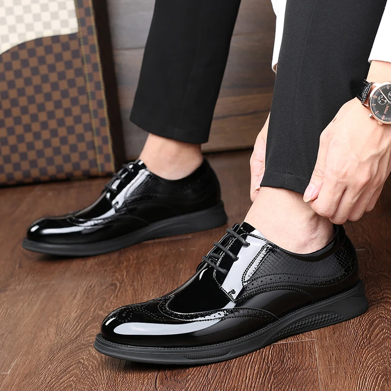 Новинка мужская повседневная обувь из натуральной кожи дышащие модельные туфли