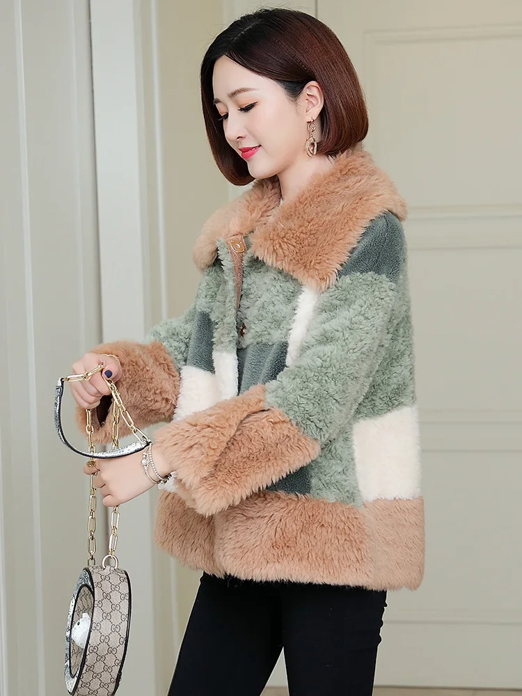 Bestellen Mantel Weibliche Winter Jacke Echt Frauen Herbst Kleidung 2020 Koreanische Vintage Schafe Scheren Jacken 100% Wolle Pelz Tops Hiver 2001