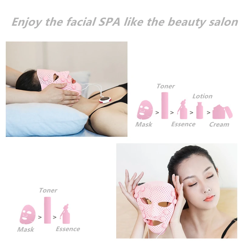 Электрическая вибрация лица спа массаж омоложения кожи против морщин маска для