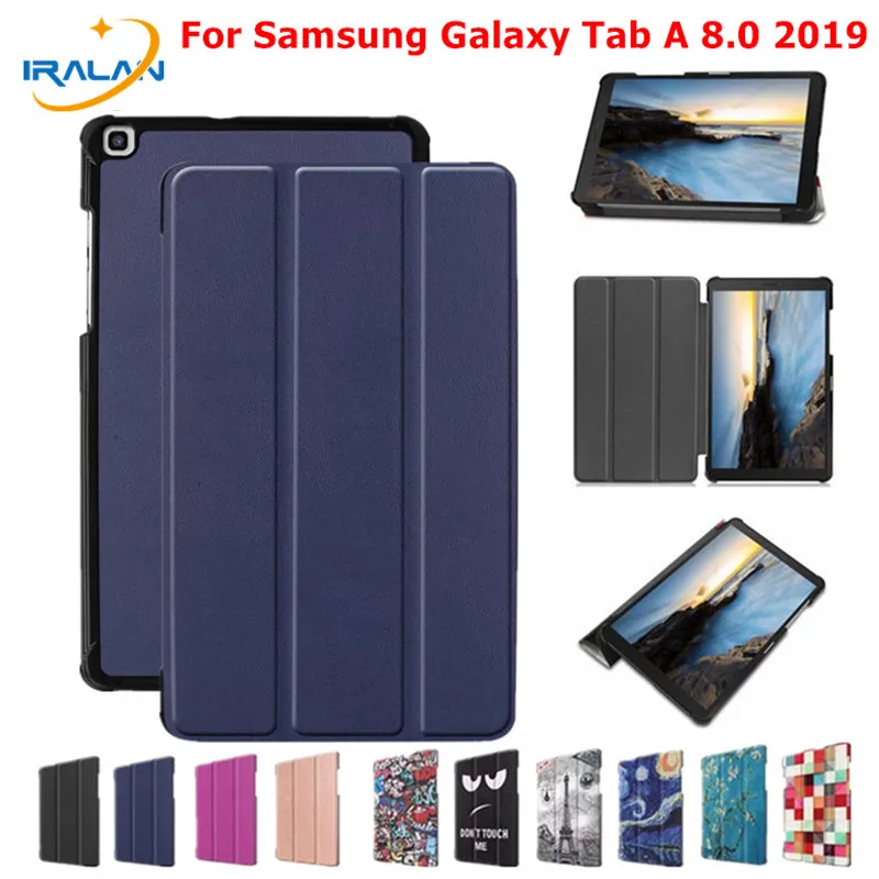 PU складной чехол-книжка для samsung Galaxy Tab A 8 0 2019 Магнитный чехол SM-P200 SM-P205 T290 T295 Fundas +