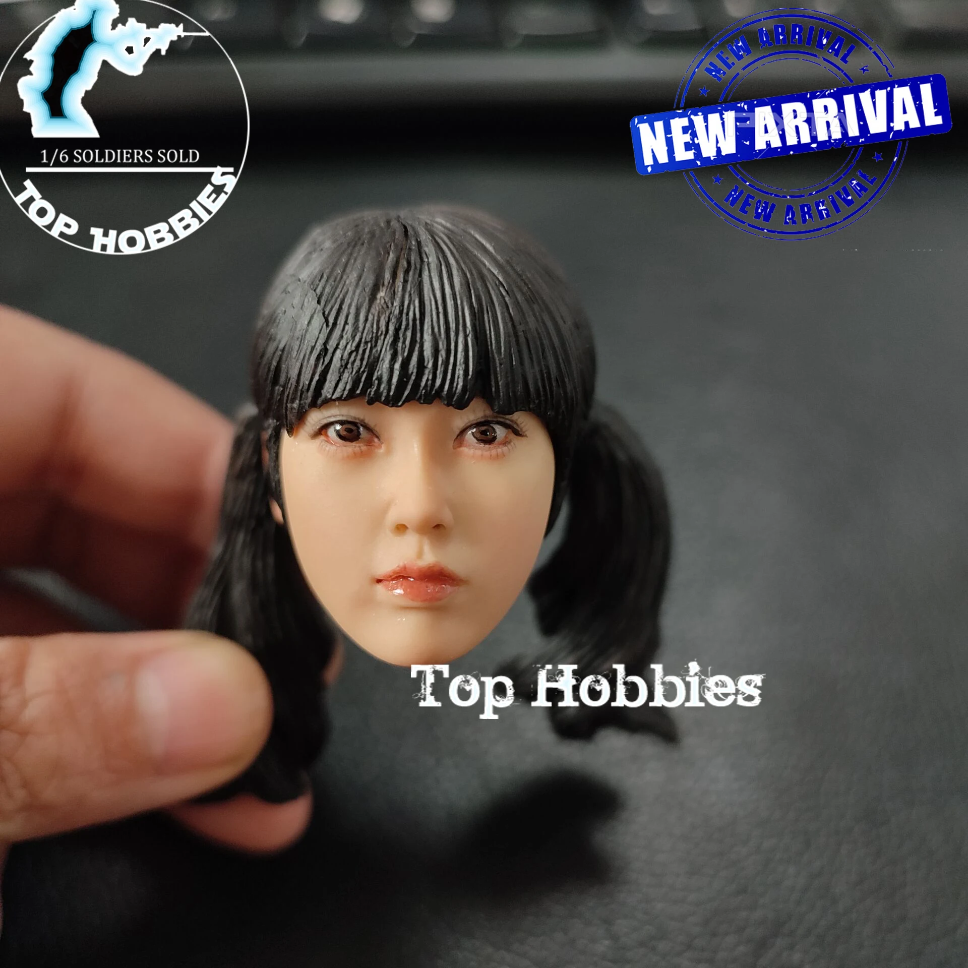 

1/6 женская голова, лепка с волосами из ПВХ KUMIK KM017, азиатская Красивая голова для 12-дюймовой Tbleague, женская игрушка для тела, экшн-фигурка