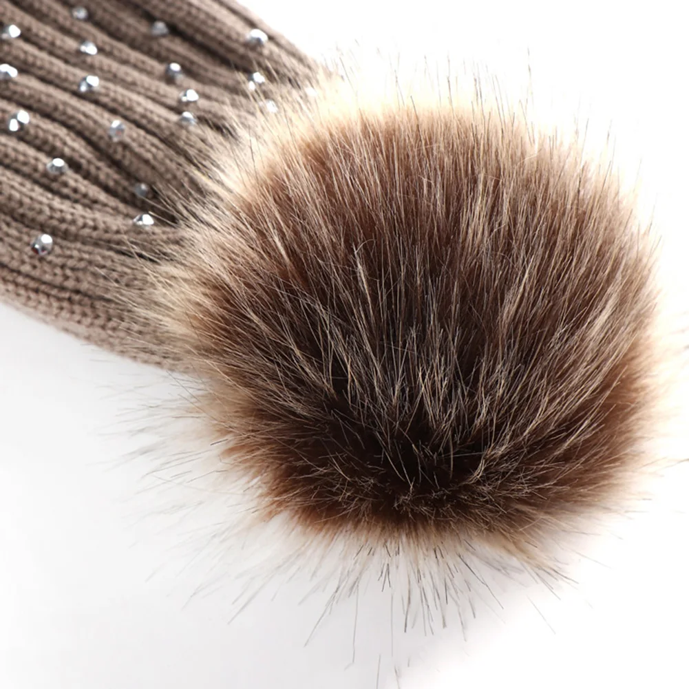 2019 Новинка Бесплатная доставка помпон Стразы Декор зима дети мальчик девочка