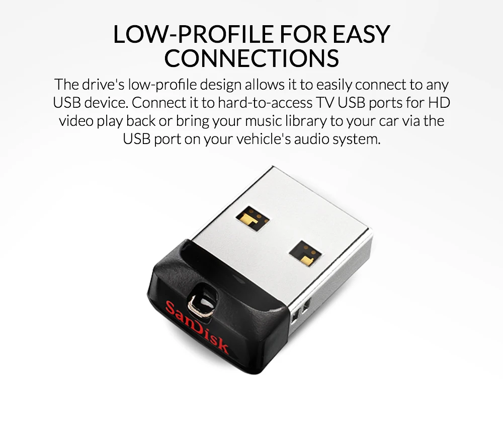 USB-флеш-накопитель SanDisk Cruzer Fit CZ33 16-8 ГБ USB 2 0 | Компьютеры и офис