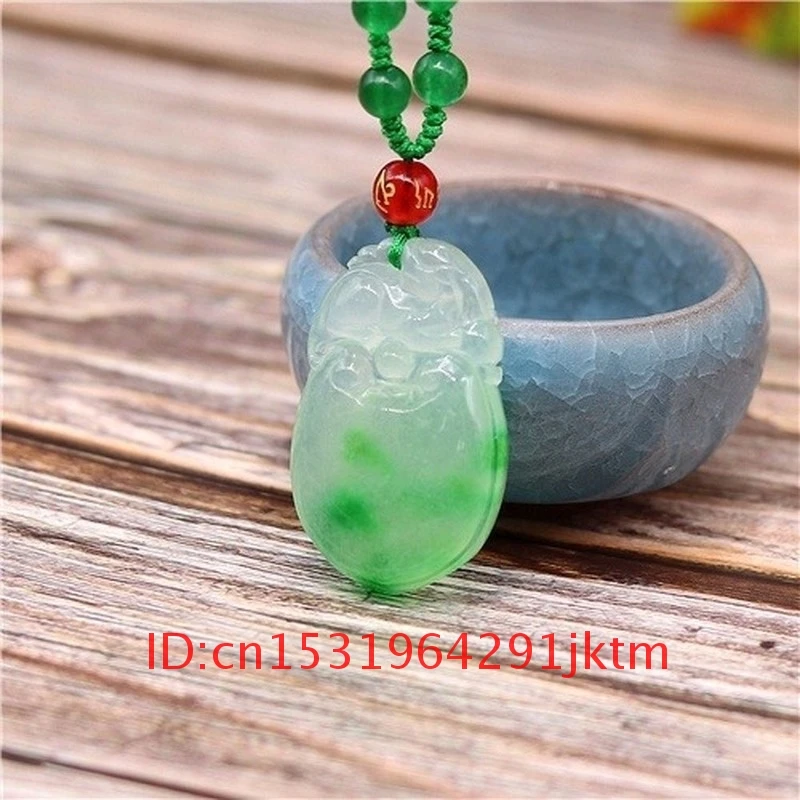 Подвеска из зеленого нефрита ручной работы для натурального двухстороннего