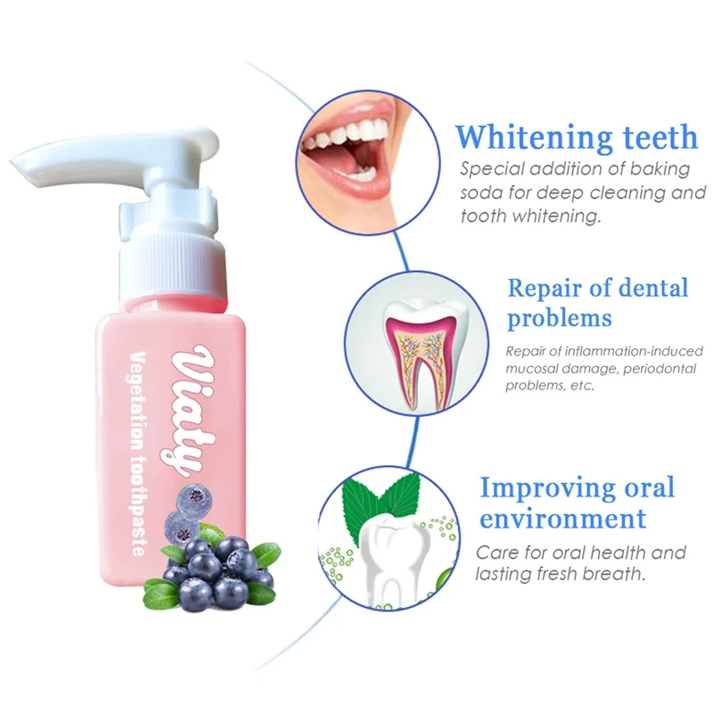 

NEW Viaty Toothpaste Stain Removal Whitening Toothpaste Fight Bleeding Gums Fresh dental toothpaste White Tooth 100g
