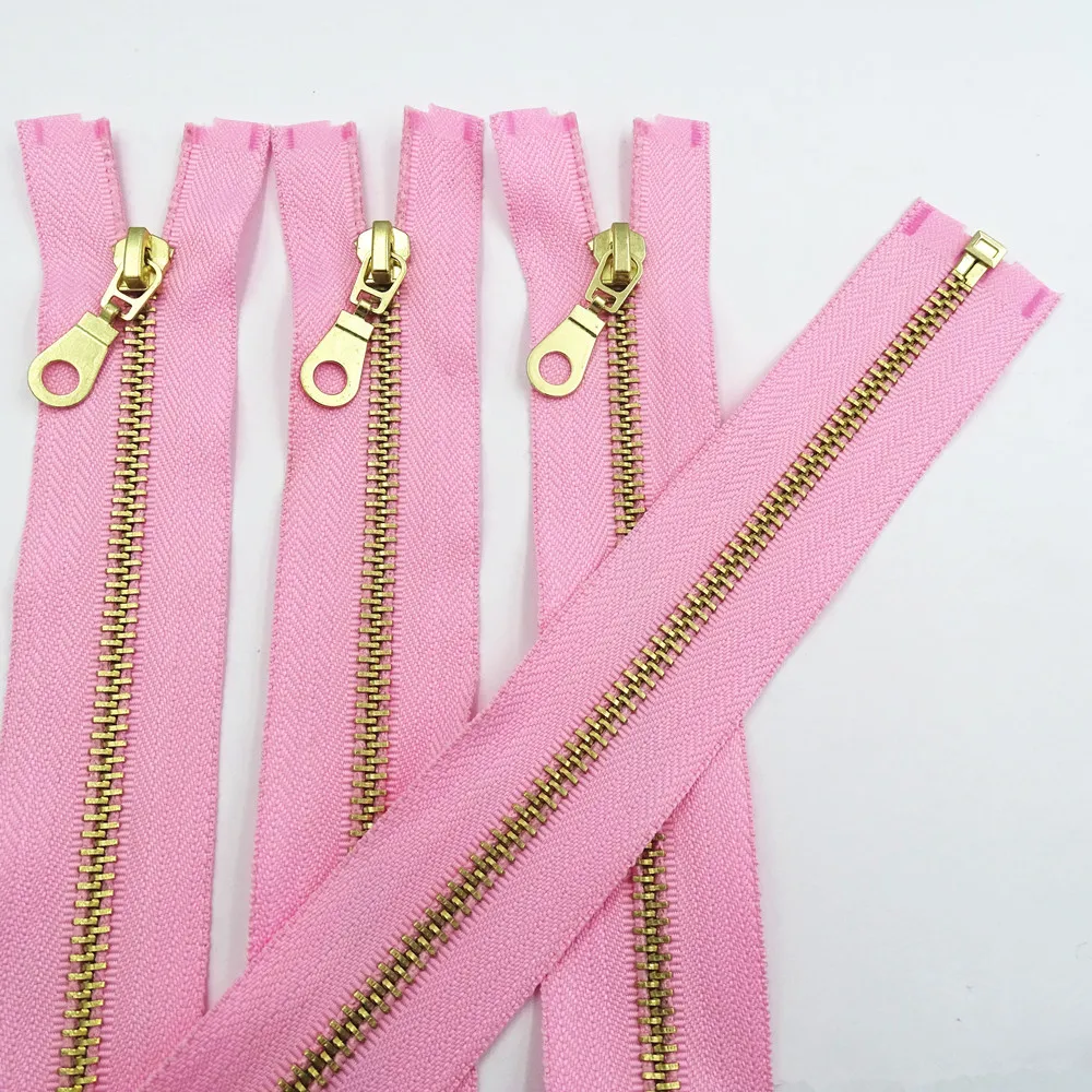 

10 Pcs of 5# Brass Metal Open-End 30-60Cm(12-24 Inches) Sewing Zipper 20 Colors