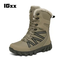 igxx winter keep warm boots mens boots snow warm high top boots working men footwear waterproof snow boots plus size 613 botas