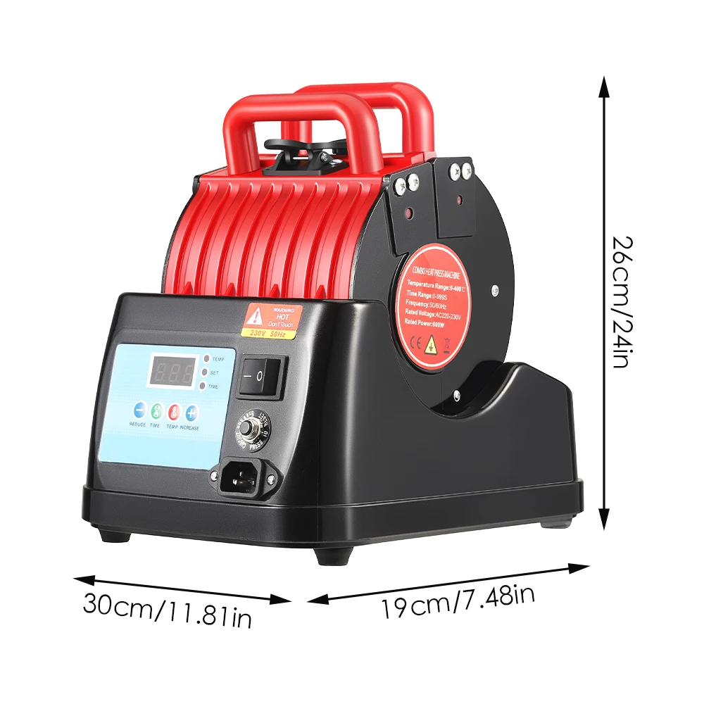 

600W DIY Mug Heat Machine Cup Baking Machine For Cups Portable Digital Press Machine Heating Transfer Printer Mug Printing Tool