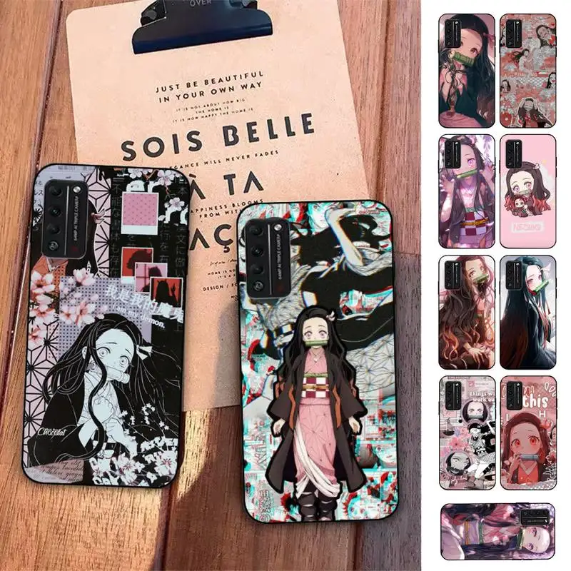 

TOPLBPCS Nezuko Demon Slayer collage Anime Phone Case for Huawei Honor 10 i 8X C 5A 20 9 10 30 lite pro Voew 10 20 V30