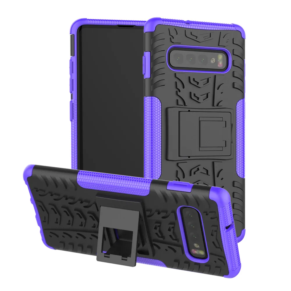 For Samsung Galaxy S10 6.1inch Hybrid Rugged Hard Rubber PC Stand Case Cove Protective back Phone Shell Shockproof phone |