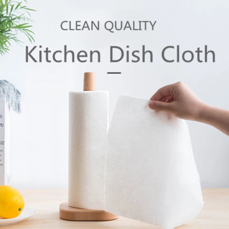 

Reusable Wood pulp Towels Bamboo Kitchen Dish Cloth Paper Towel Roll Organic Washable Dish Cloths Clean Washing Towel Wood Cloth