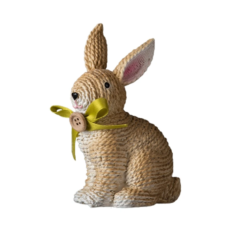 

Easter Simulation Bunny Home Garden Resin Garden Desk Table Ornament Decoration QX2E