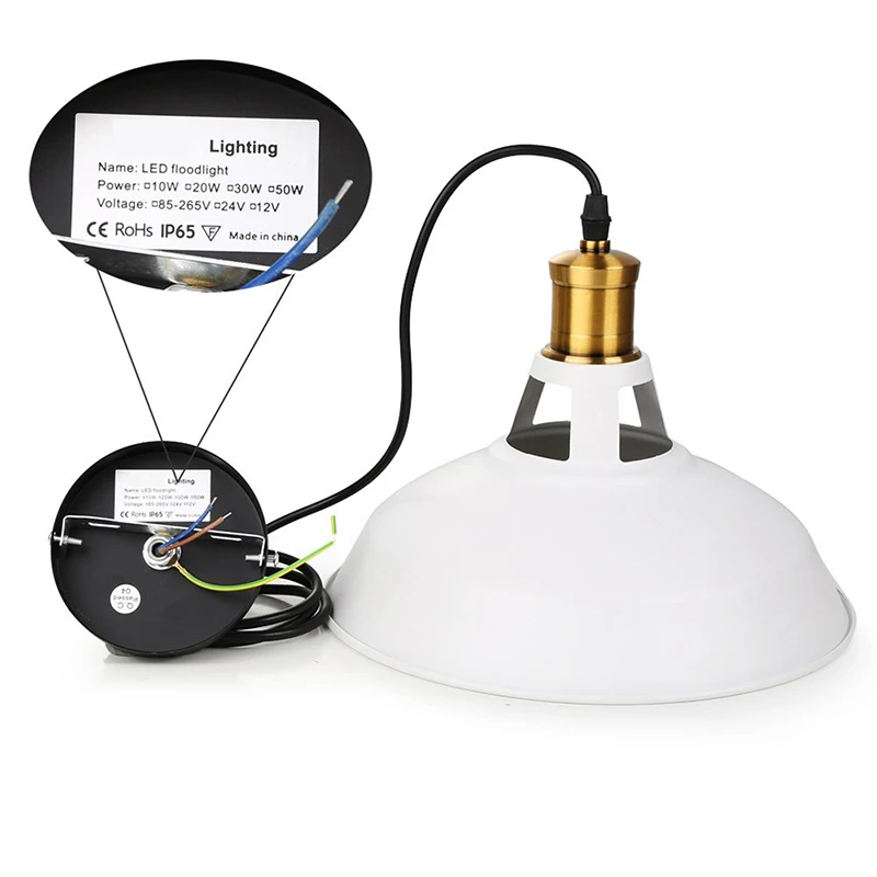 

Retro Industrial Simplicity Chandelier Vintage Ceiling Lamp with Metal Shiny Nordic style Shade