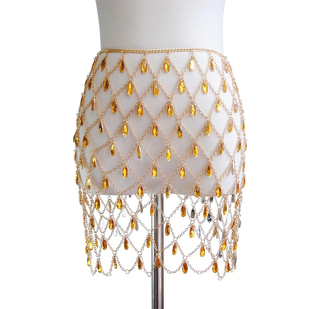 Belly Body Jewel Skirts Beach Rhinestone Hip Chains Party Waist Chain Belts Fashion Accessories Jewelry for Women and Girls | Украшения и