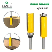lavie 1pc 8mm flush trim pattern router bit top bottom bearing bits milling cutter for wood woodworking cutters mc02214