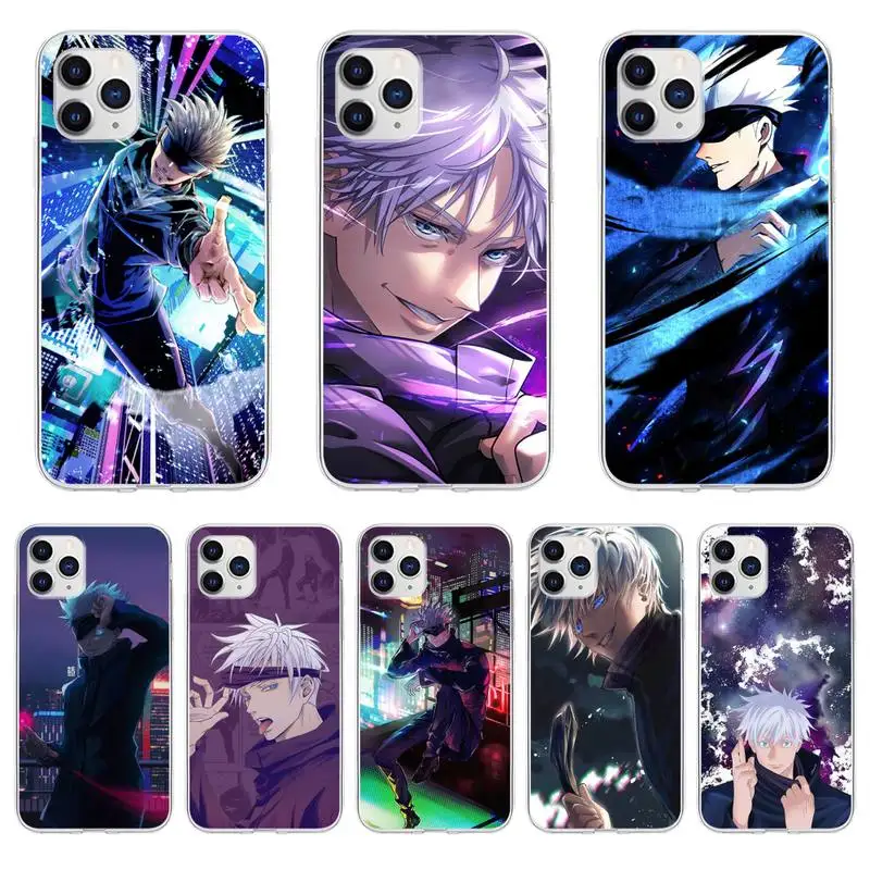 

Jujutsu Kaisen Satoru Gojo anime Phone Case For iPhone 6 7 8 Plus 11 12 ProMax X XR XS Max Phone Coque