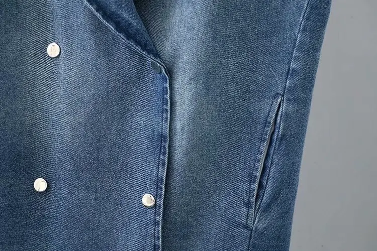 Повседневный джинсовый жилет размера плюс куртка 2019 осенняя одежда модные