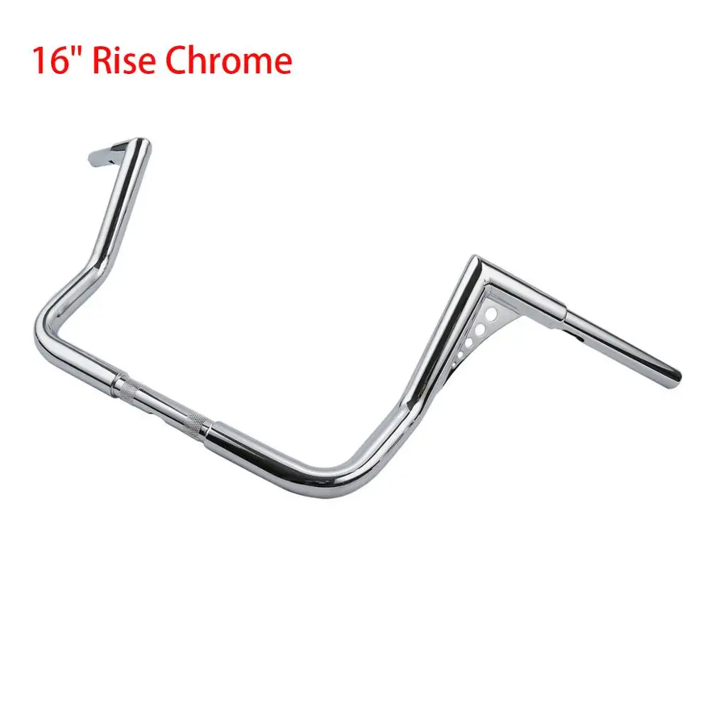 16 Chrome Мотоцикл 1-1/" Ape вешалка руль для Harley Touring Road King Electra Street Glide комоды Baggers 12" 1" 16" 1" 1982 - Color: 16 Chrome