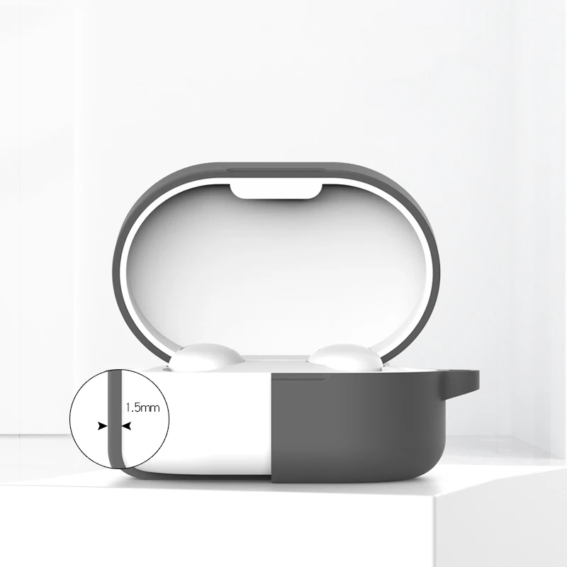 Новый силиконовый чехол с карабином для Xiaomi AirDots Youth Edition Bluetooth беспроводная