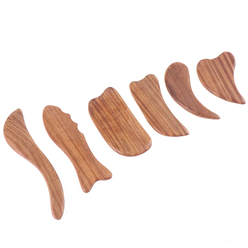 

Natural Sandalwood Square Back Guasha Massager Traditional Manual Scraping Wood Massage Plate Gua Sha SPA Therapy Health Care