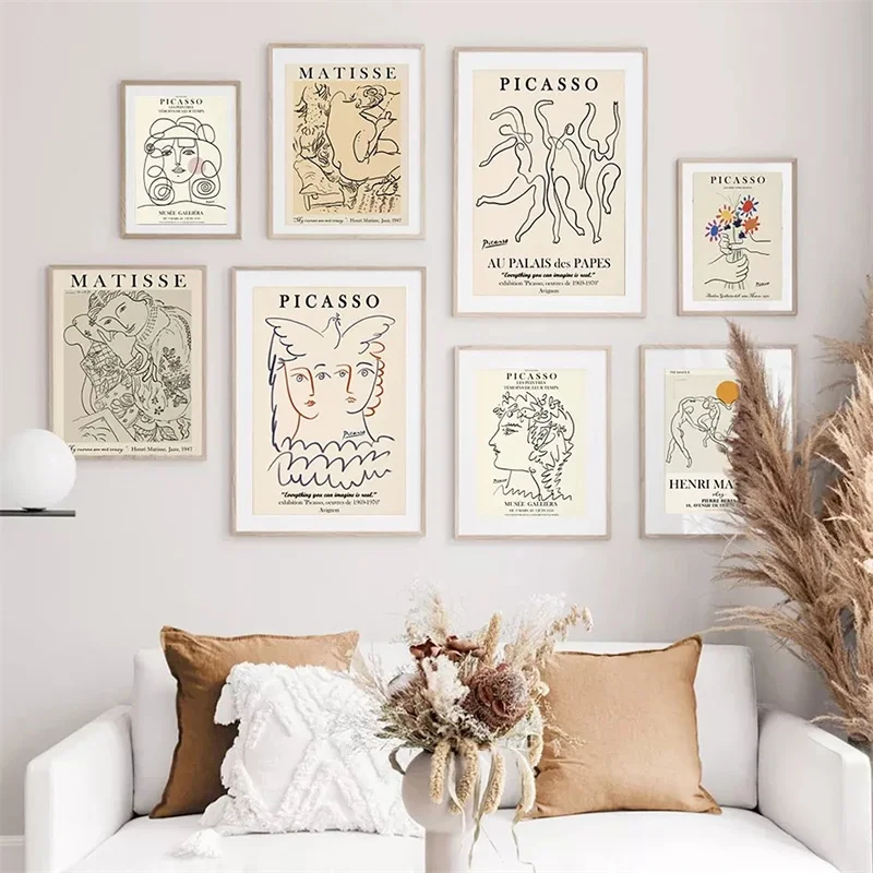 

Retro Picasso Matisse Posters and Prints Abstract Girl Body Flower Wall Art Canvas Painting Pictures for Living Room Decoration