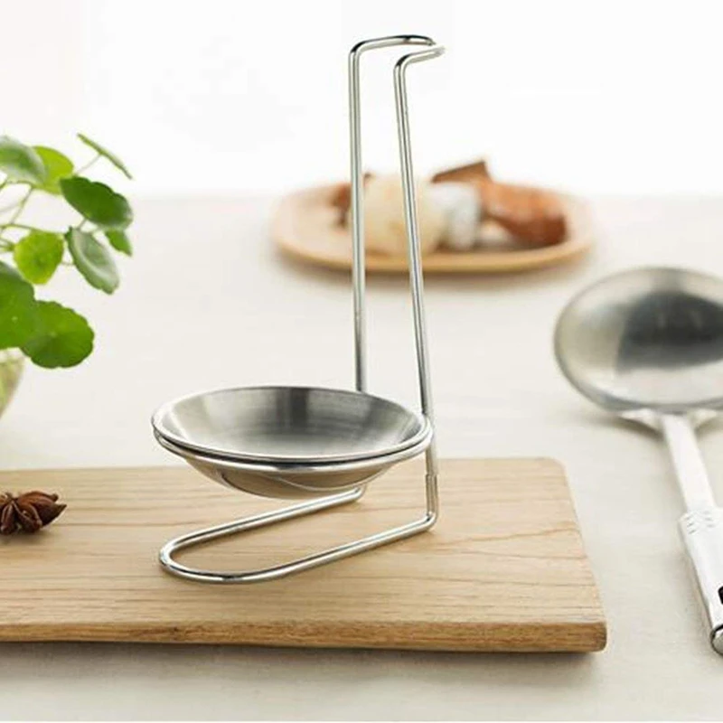 Stainless Steel Spoon Rest Holder Long Handle Vertical Saving Soup Ladles Holders Ladle | Дом и сад