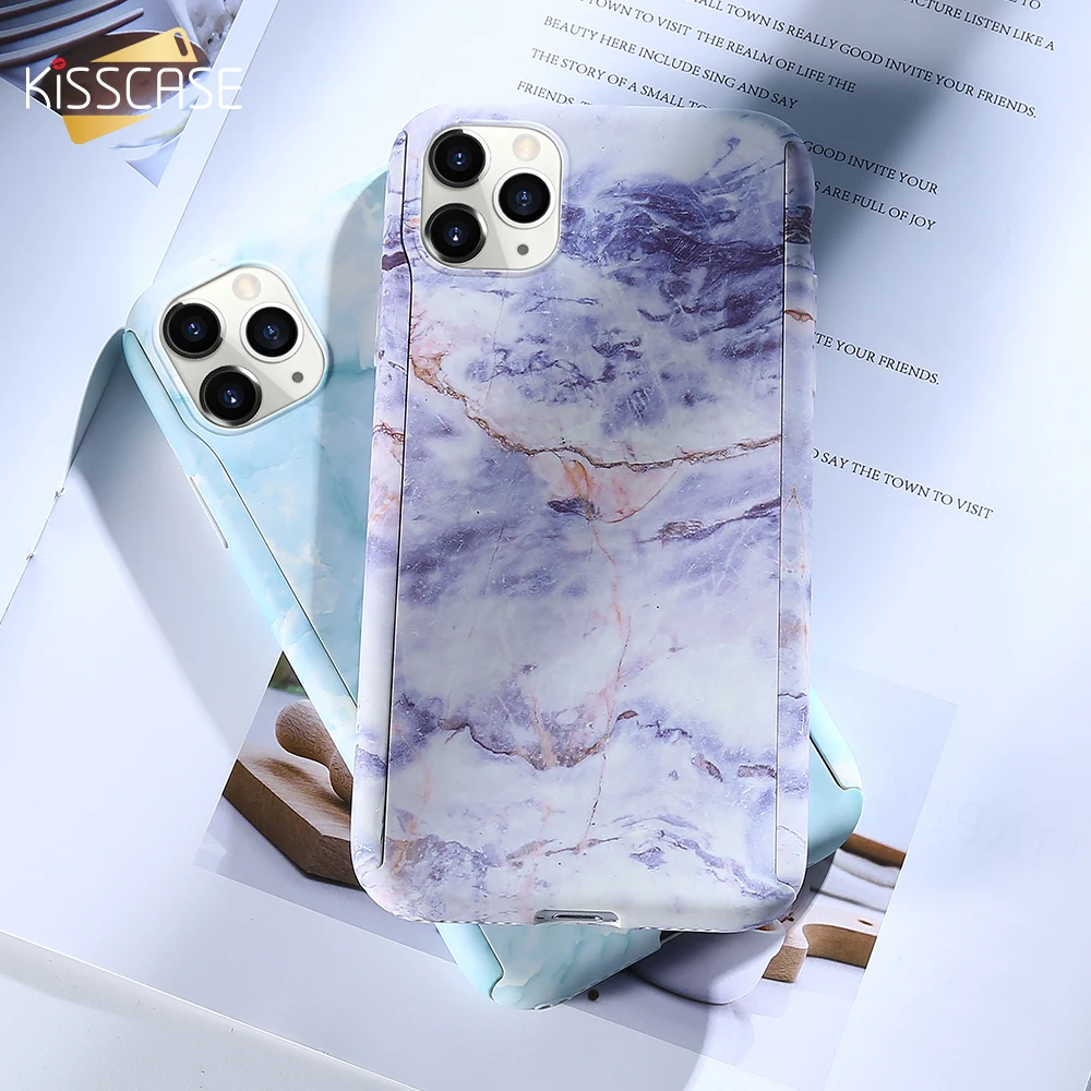 Чехол KISS marble для iPhone 7 8 Plus XS MAX X XR чехол полный защитный ПК 11 Pro Max Fundas |