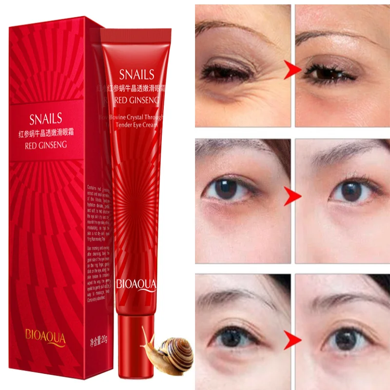 

20g Eye Cream Anti-wrinkle Anti-aging Remover Dark Circles Puffiness Eye Serum Red Ginseng Women Eye Massage Eye Serum Beauty