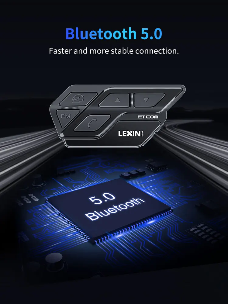 Lexin ET Com V5.0 мотоцикла система внутренней связи по Bluetooth для Шлемы гарнитуры