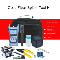 12 in 1 ftth tool set optical power meter with tribrer 10mw10km vfl fc 6s cleaver cfs 2 stripper fiber tool kits