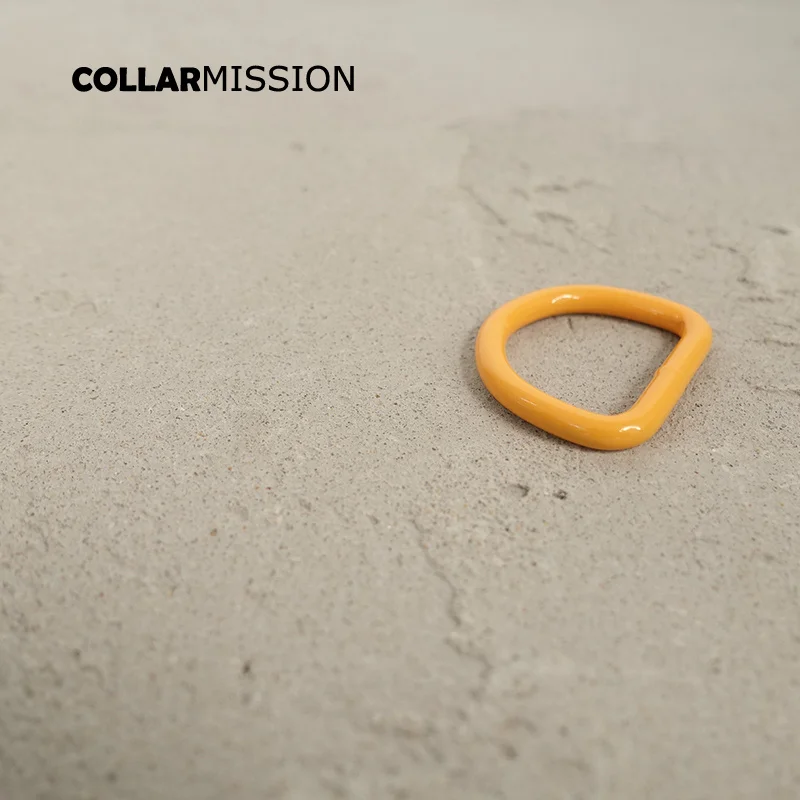 Металлическое оранжевое D-образное кольцо сделай сам для ошейника собаки 25 мм