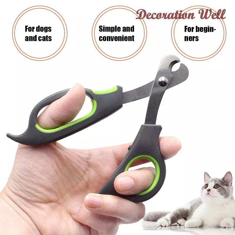 

New Stainless Steel Pet Nail Clippers Claw Trimmer Small Animals Nail Grooming Clipper For Dog Cat 1pcs