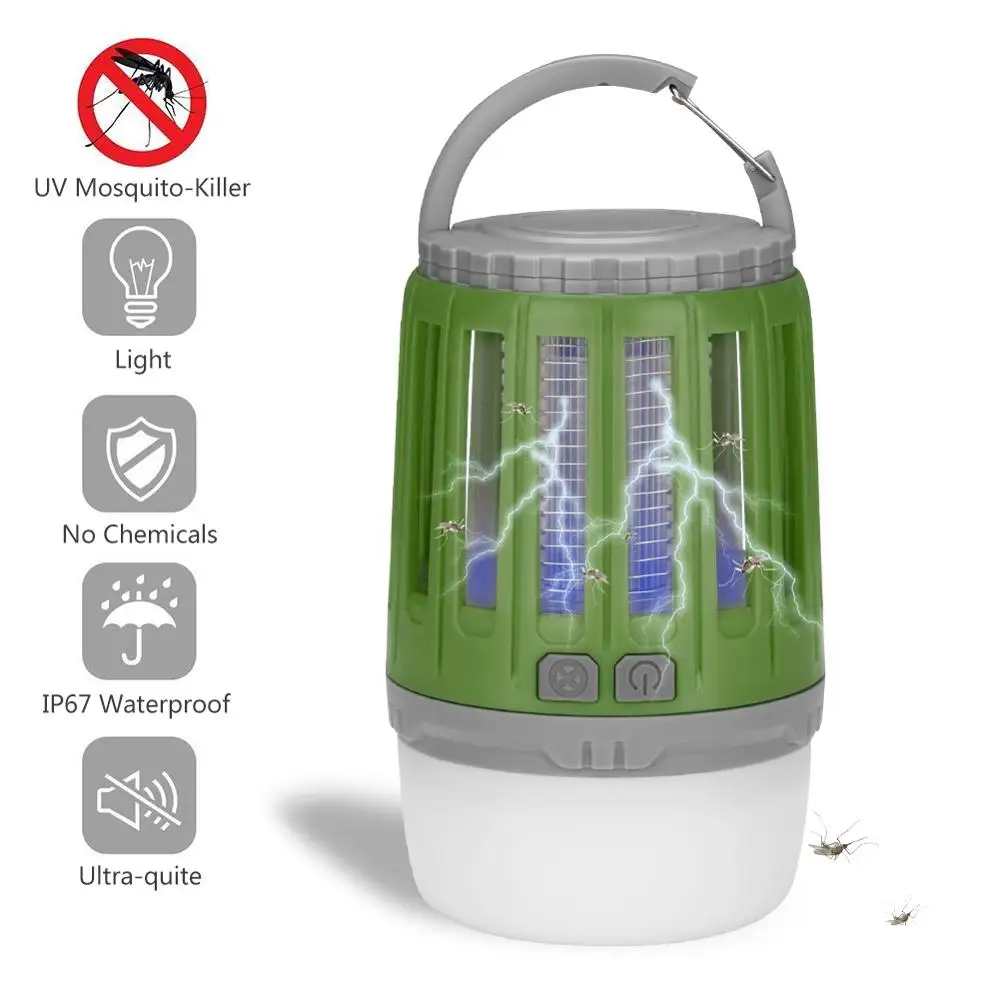 Светодиодная ловушка для комаров ночник со встроенным аккумулятором и крючком 2