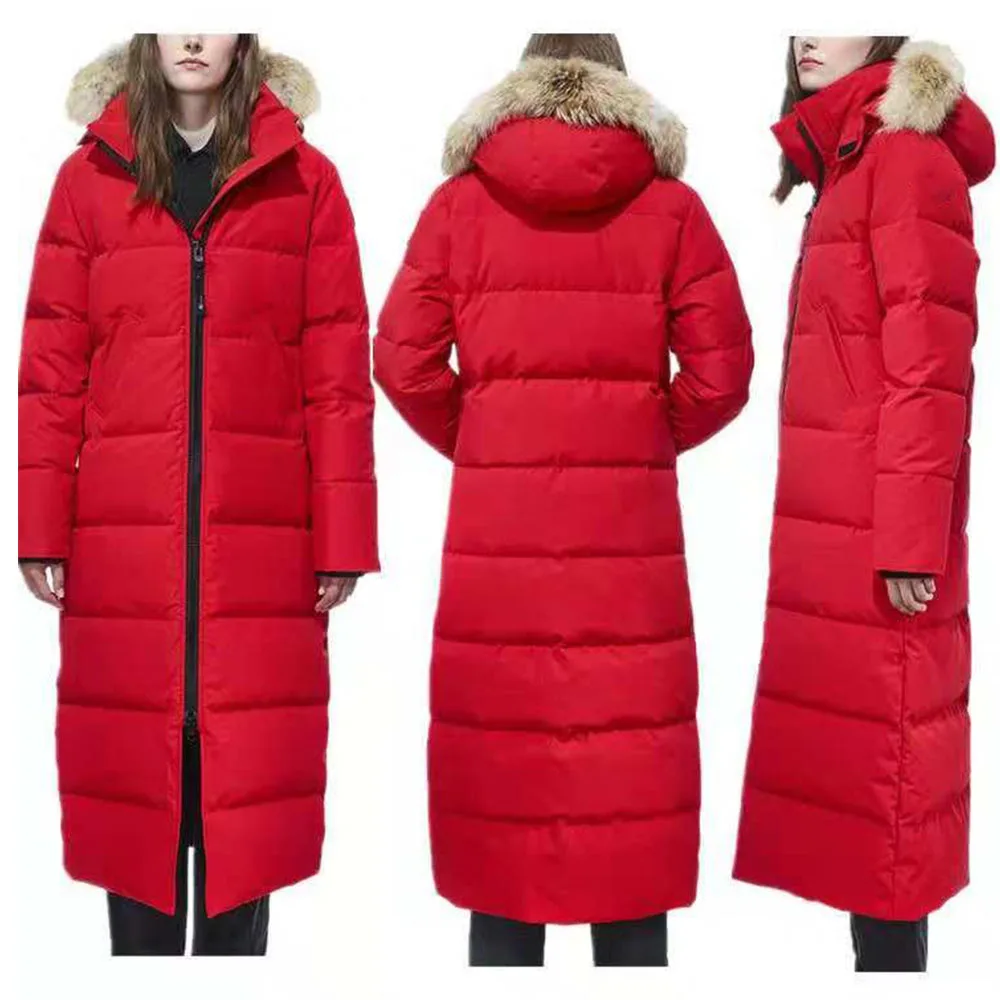 2019 зимнее плотное женское Канадское длинное пуховое пальто парка куртка для