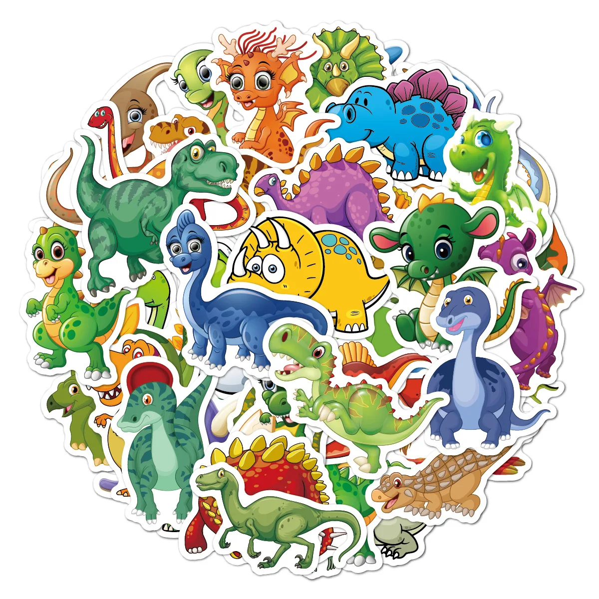 

10/25/50Pcs Cartoon Dinosaur Stickers DIY Phone Skateboard Luggage Car Graffiti Waterproof Classic Sticker Kids Toys