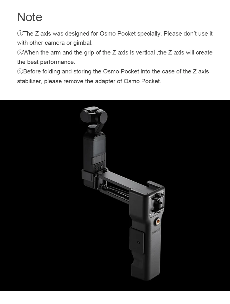 Складной 4-й осевой стабилизатор Z-Axis с держателем для смартфона, зажимом, рукояткой, демпфирующей коробкой с пряжкой для DJI OSMO карманные аксессуары