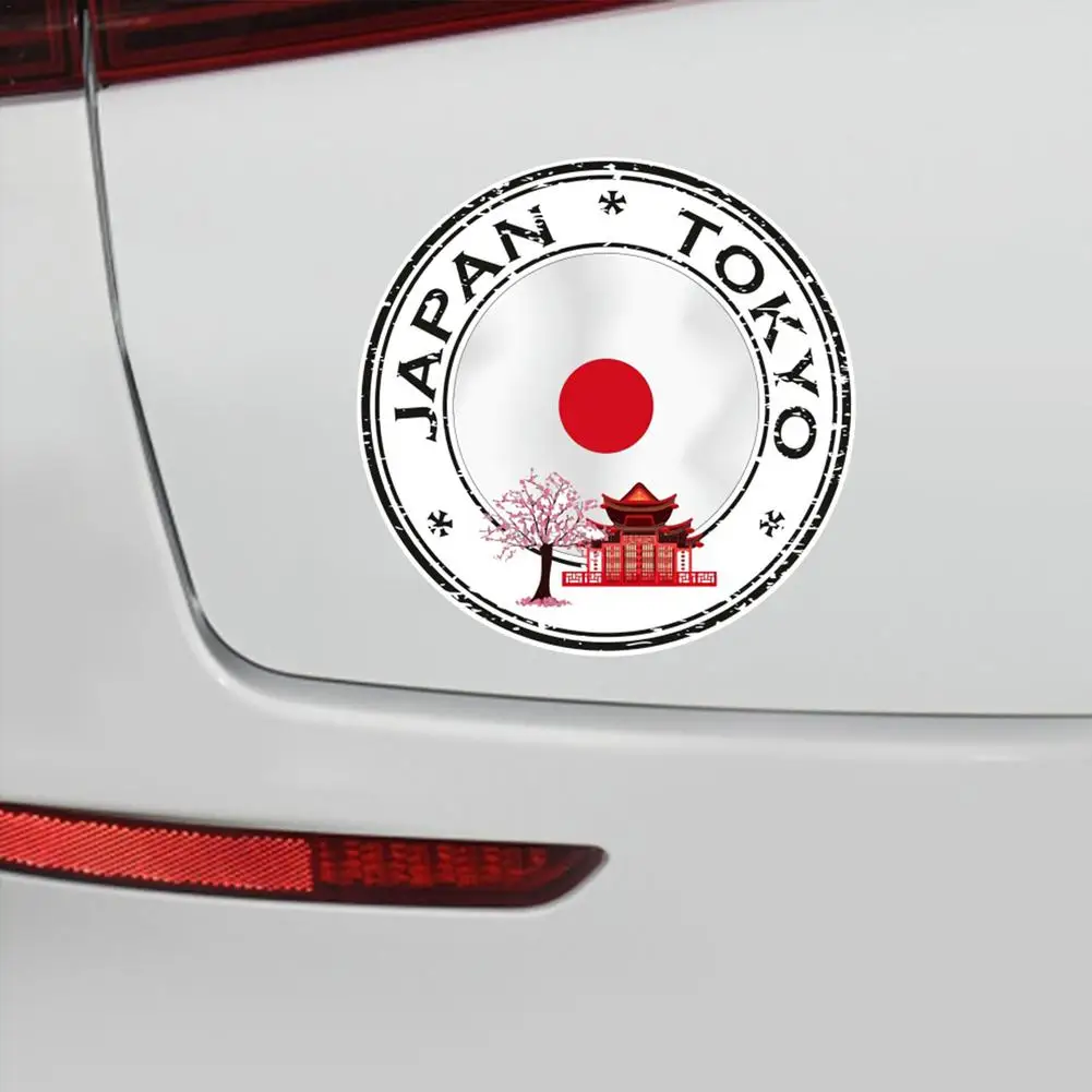 12x12 см Автомобильная задняя наклейка в японском Токио стиле круглая