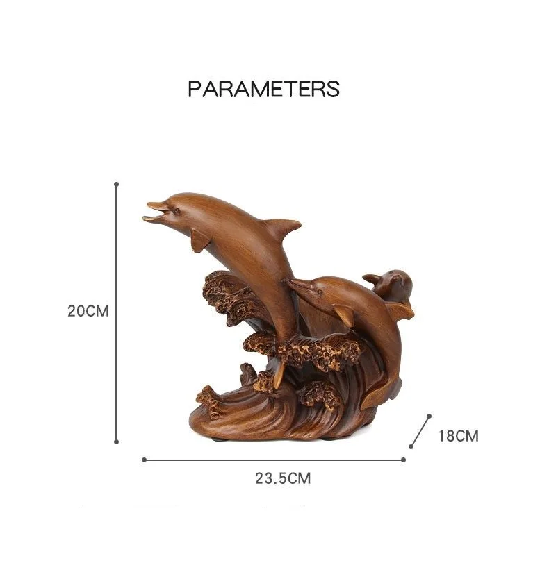 

Creative Crafts Resin Red Wine Holder Frame Dolphin Love Room Decoration Animal Figurines W4094